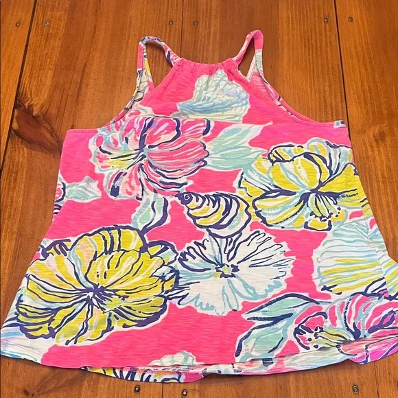 Lilly Pulitzer Vibrant Pink Floral Razorback Tank Top - Picture 5 of 6